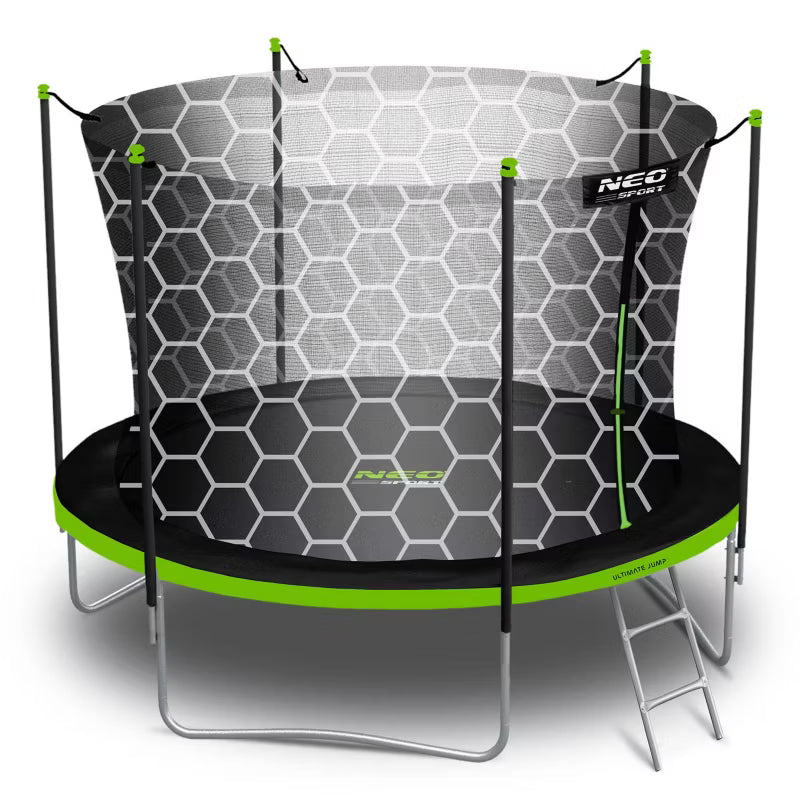 Hagetrampolin 252 cm Grøn med Indvendigt Sikkerhedsnet NS-08W231