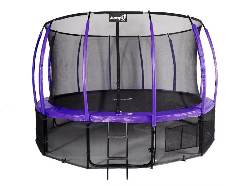 Hagetrampolin 435 cm Lilla med Indvendigt Sikkerhedsnet
