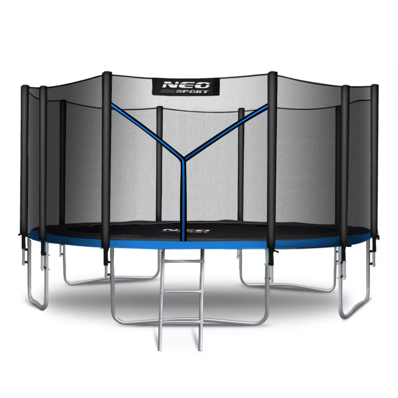 Hagetrampolin 465 cm med Udvendigt Sikkerhedsnet Blå