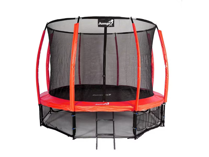 Hagetrampolin Maxy Comfort Plus 374 cm Rød med Indvendigt Sikkerhedsnet