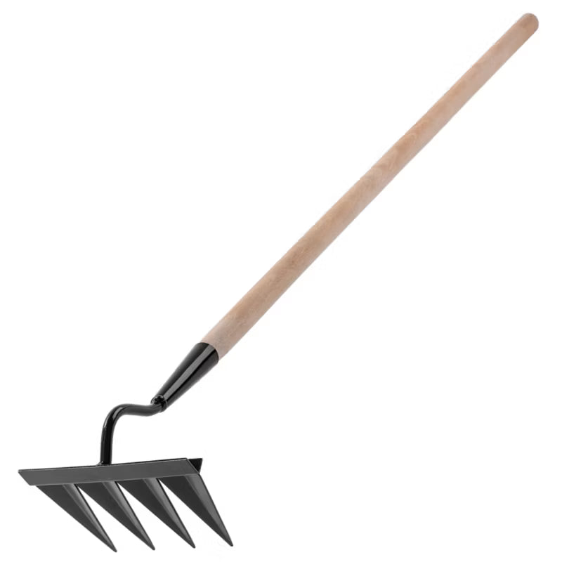 Hakkejern 4 Tænder 125 cm Sort Stål