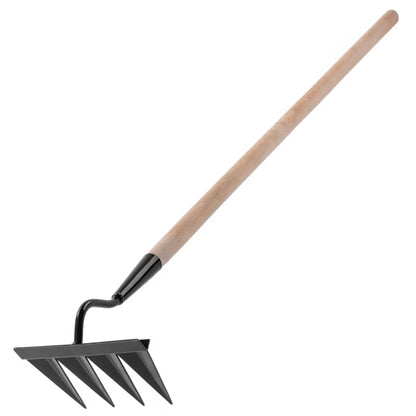 Hakkejern 4 Tænder 125 cm Sort Stål