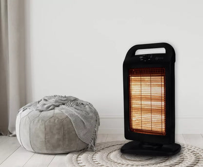 Halogen Infrarød Varmeblæser 1200W 31,5x22x58 cm Sort | 90-113
