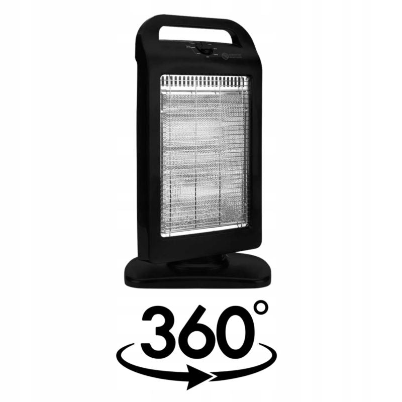 Halogen Infrarød Varmeblæser 1200W 31,5x22x58 cm Sort | 90-113