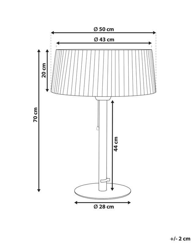 Halogen Terrassevarmer Fritstående 43x70 cm Grå