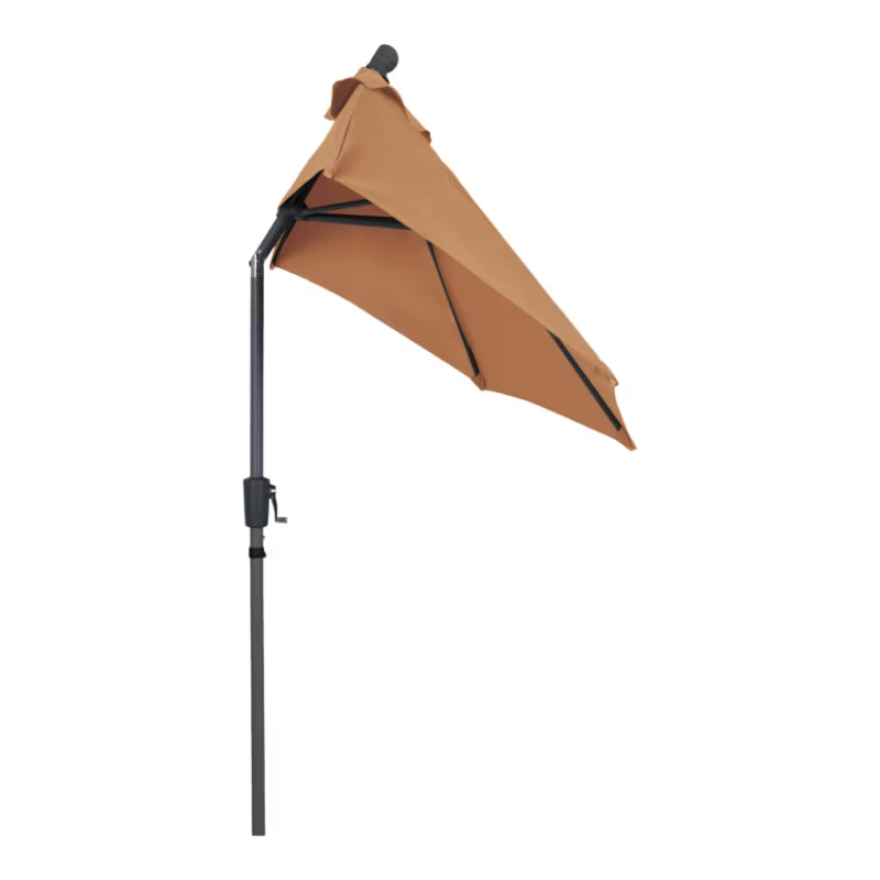 Halvrund Parasol Kasane 242x125 cm Brun