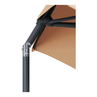 Halvrund Parasol Kasane 242x125 cm Brun