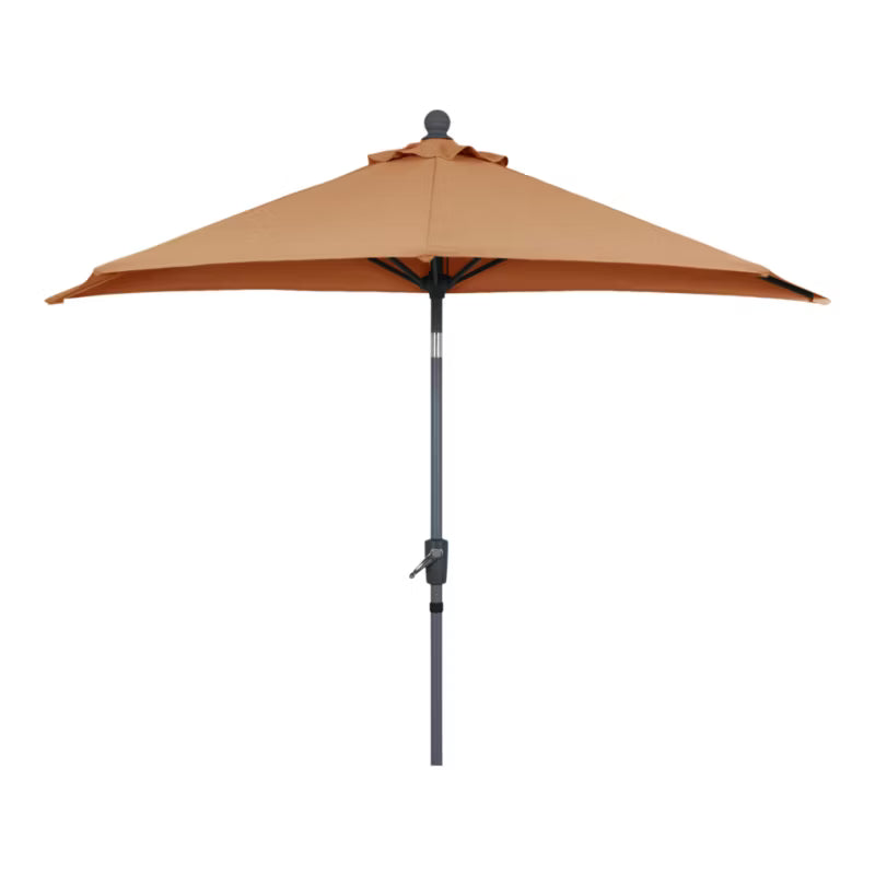Halvrund Parasol Kasane 242x125 cm Brun