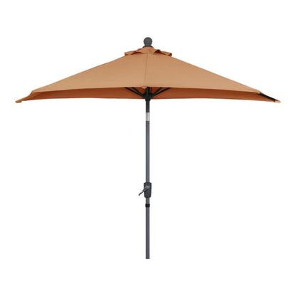 Halvrund Parasol Kasane 242x125 cm Brun