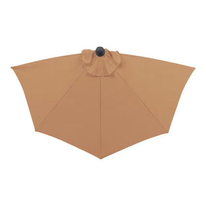 Halvrund Parasol Kasane 242x125 cm Brun