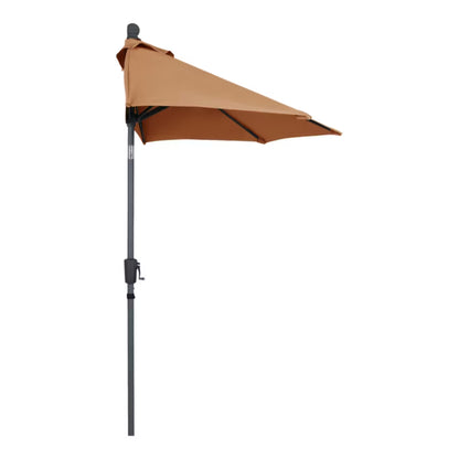 Halvrund Parasol Kasane 242x125 cm Brun