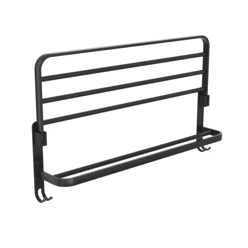 Håndklædehylde 59x23 cm Sort Metal