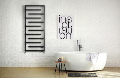 Håndklædetørrer Contorno 60x138 cm Sort Mat