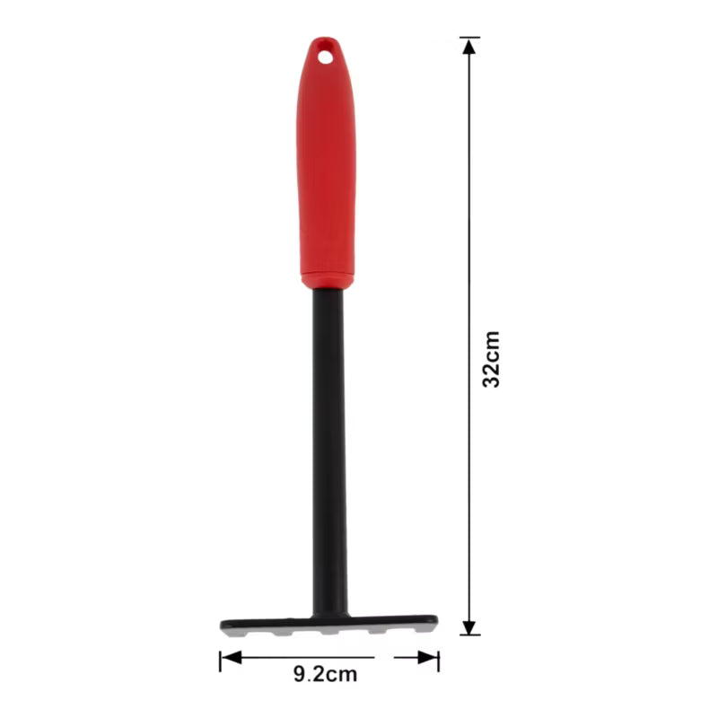 Håndkultivator 32 cm med 5 Tænder Sort Rød