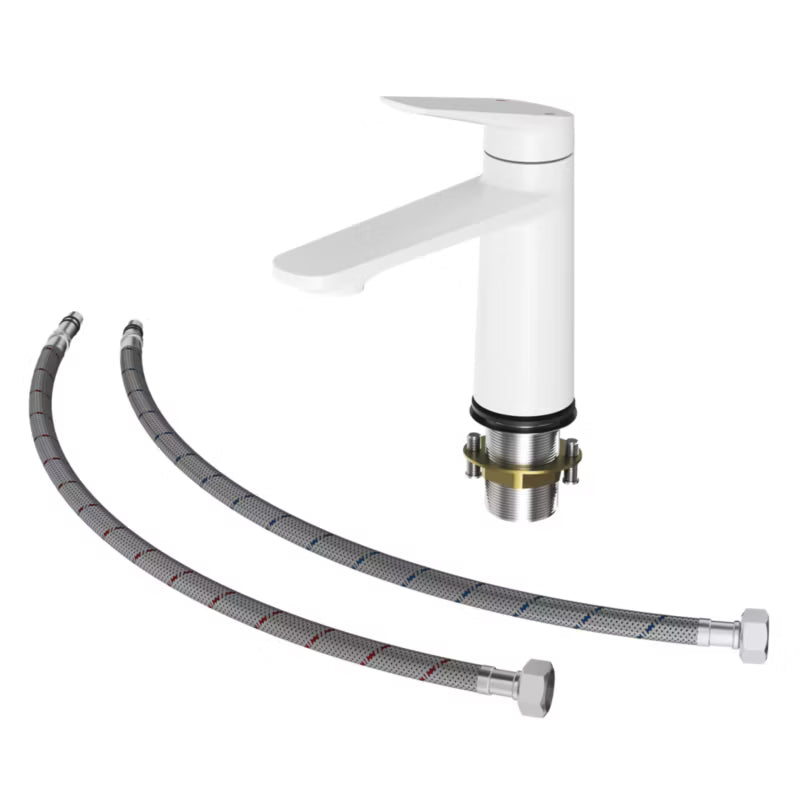 Håndvaskarmatur Nave 14,6 cm Hvid Messing