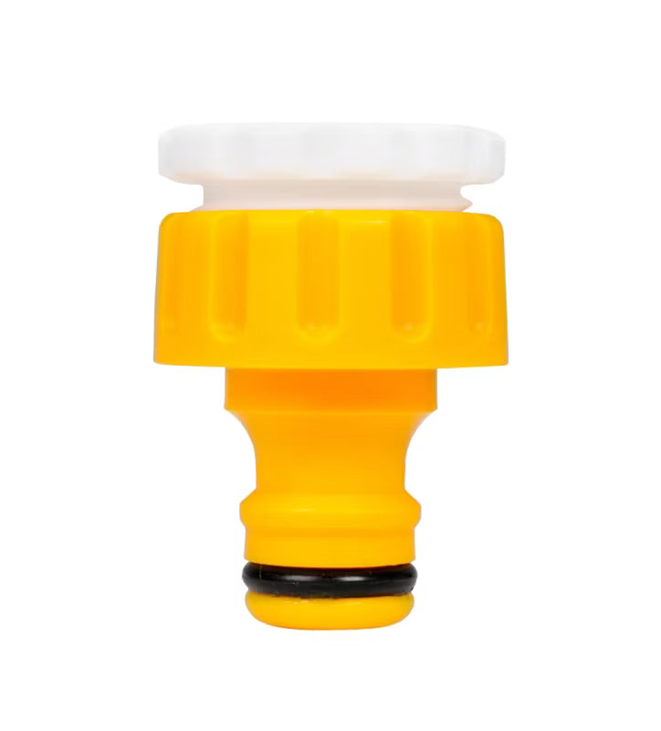 Hanekobling 2-i-1 1/2" - 3/4" Gul Plast