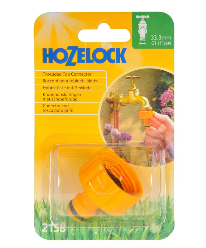 Hanekobling 2-i-1 3/4"-1" Plast Gul