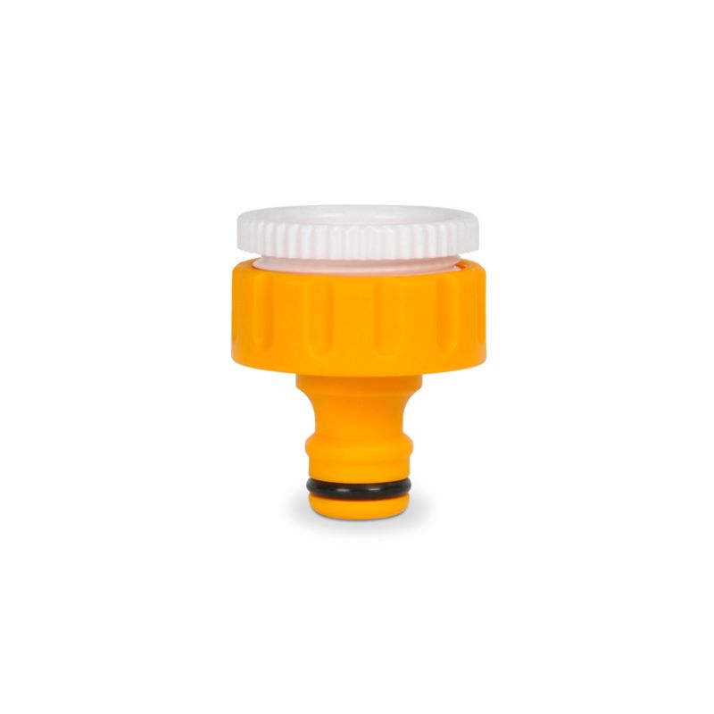 Hanekobling 2-i-1 3/4"-1" Plast Gul