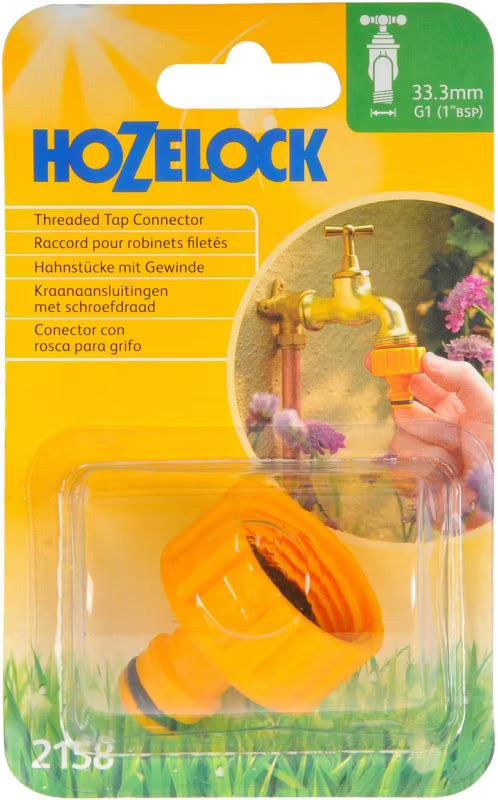Hanekobling 2-i-1 3/4"-1" Plast Gul