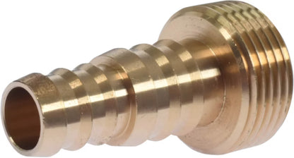 Hanekobling 1/2"-5/8" med Udvendigt Gevind 3/4" Messing