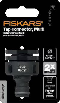 Hanekobling Multi 1/2"-3/4"-1" Sort