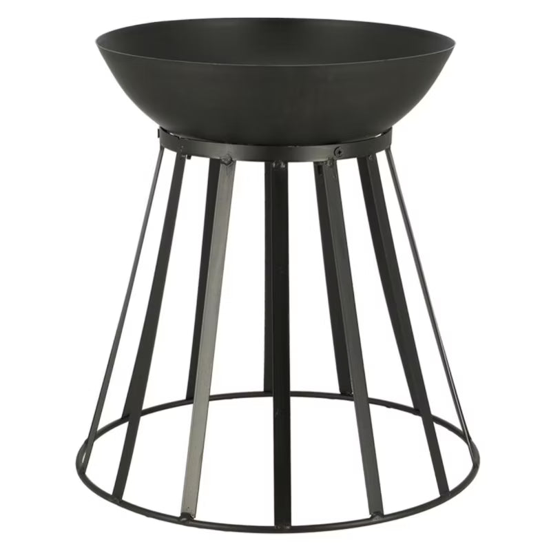 Havebålsted 2-i-1 47x47 cm Sort Stål