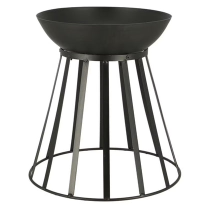 Havebålsted 2-i-1 47x47 cm Sort Stål