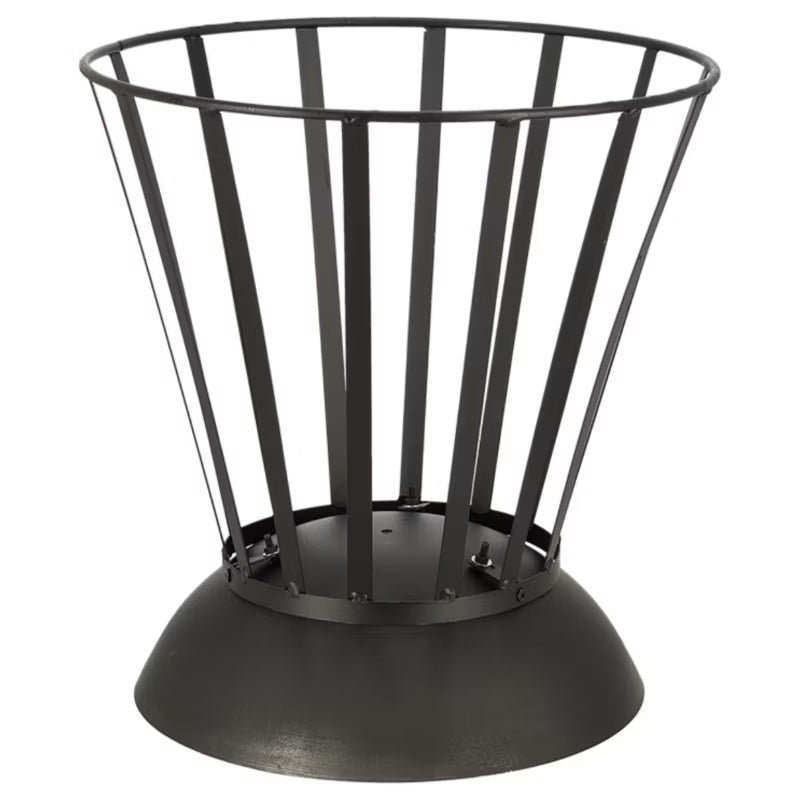Havebålsted 2-i-1 47x47 cm Sort Stål