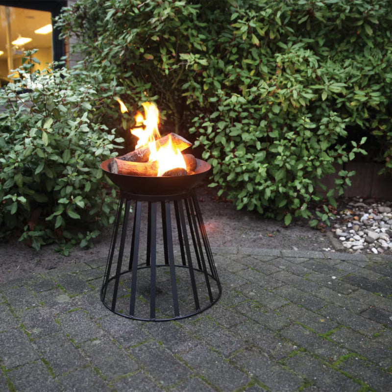 Havebålsted 2-i-1 47x47 cm Sort Stål