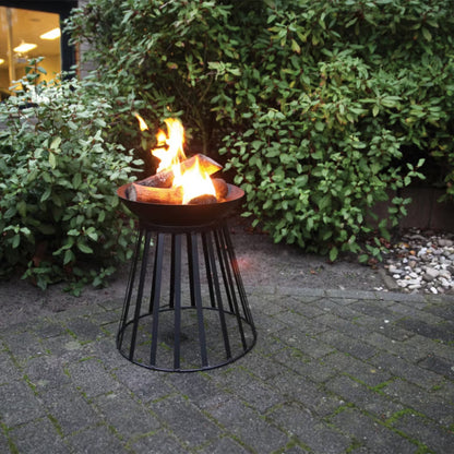 Havebålsted 2-i-1 47x47 cm Sort Stål