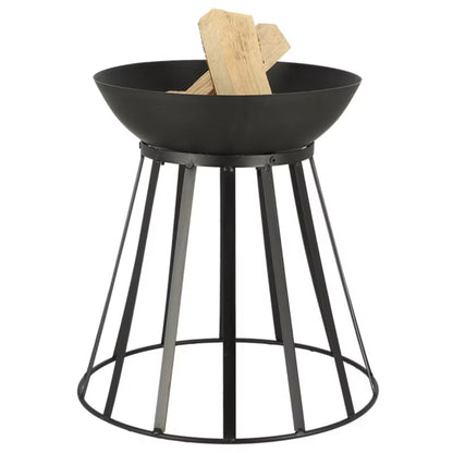 Havebålsted 2-i-1 47x47 cm Sort Stål