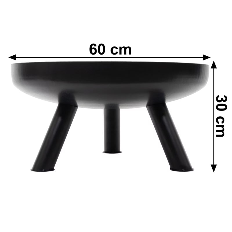 Havebålsted 60 cm Sort Stål