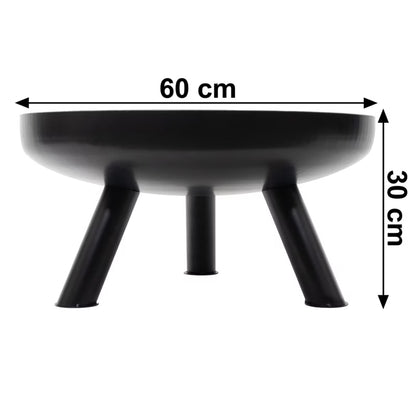 Havebålsted 60 cm Sort Stål