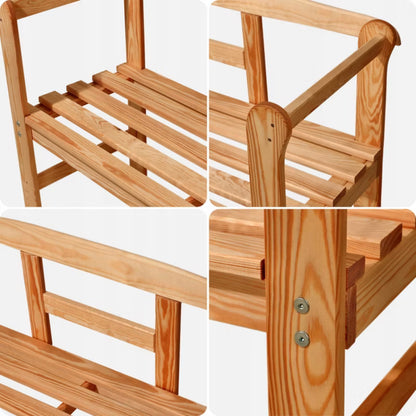 Havebænk 119x44x76 cm Teak Træ med Opbevaring