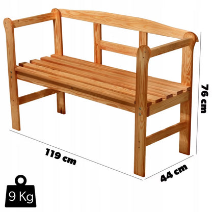 Havebænk 119x44x76 cm Teak Træ med Opbevaring