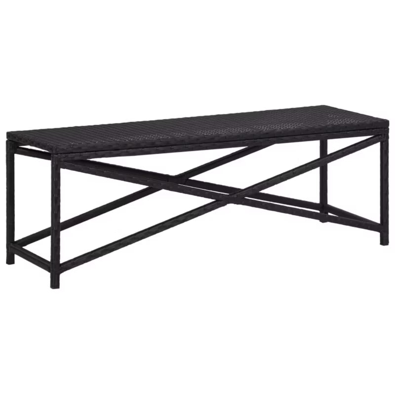 Havebænk 120 cm Sort Poly visual 46210