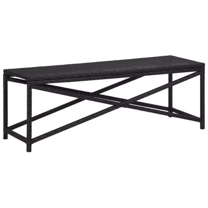Havebænk 120 cm Sort Poly visual 46210