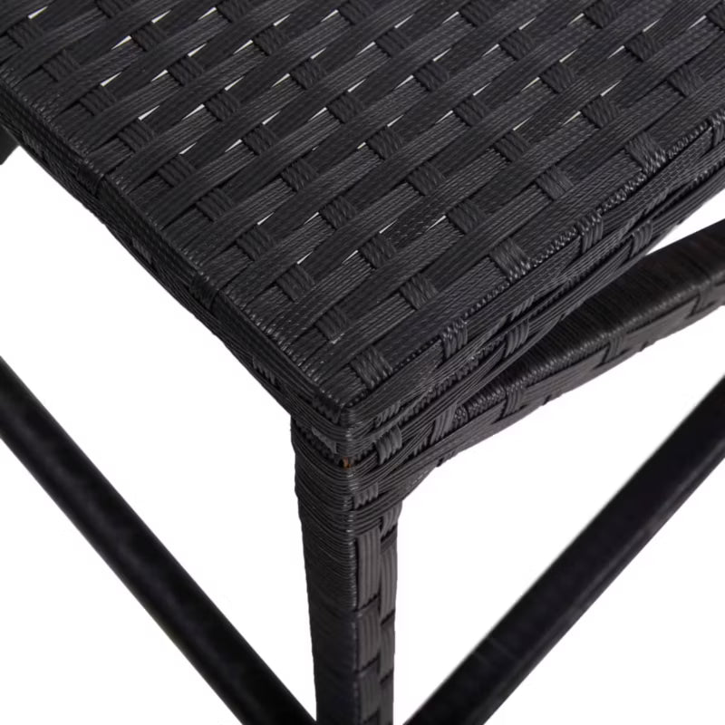 Havebænk 120 cm Sort Poly visual 46210