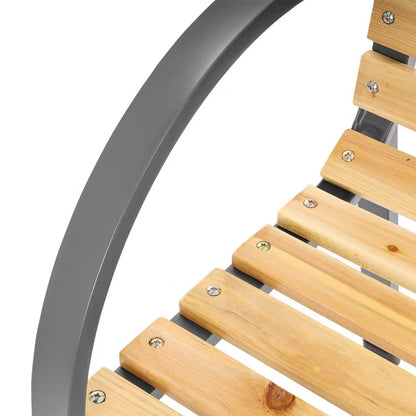 Havebænk 120 cm Træ med Ryglæn Natur G-417