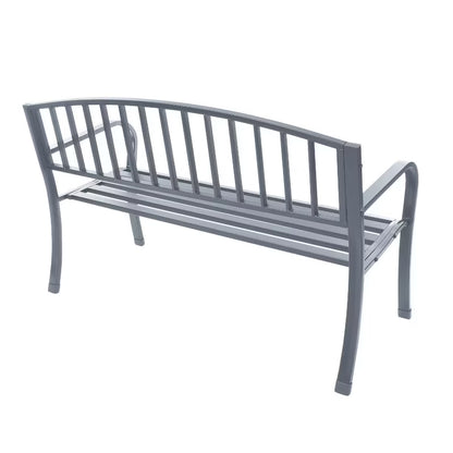 Havebænk 125x53x82 cm Grafit Stål