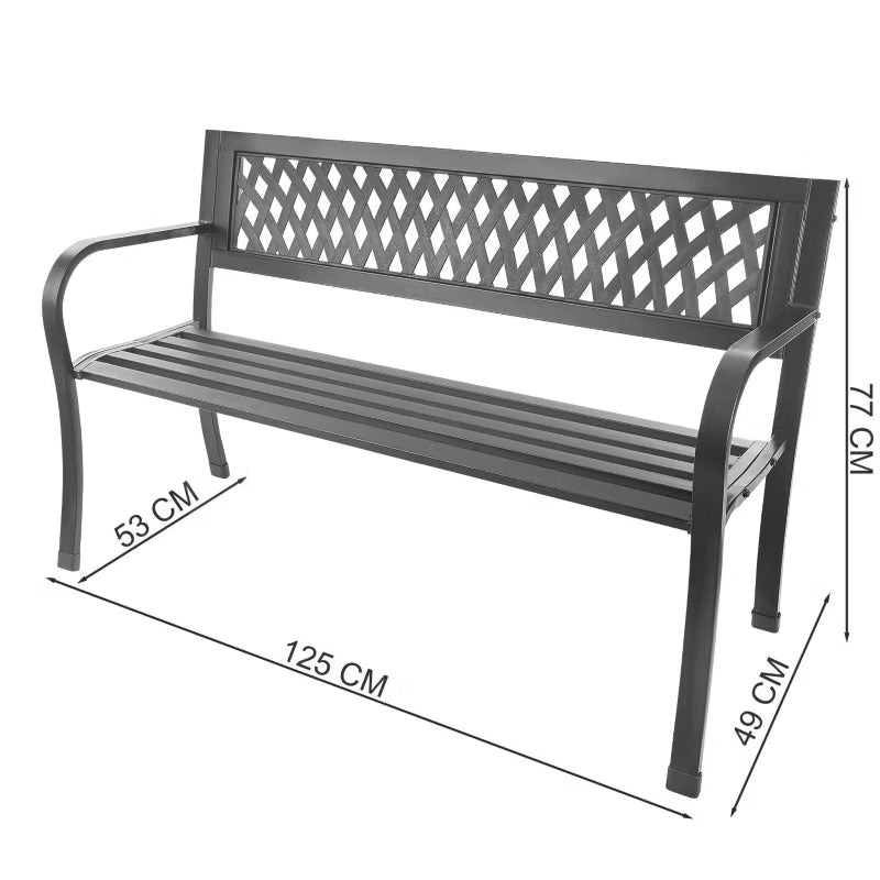 Havebænk 125x53 cm Grafit H-048