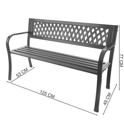 Havebænk 125x53 cm Grafit H-048