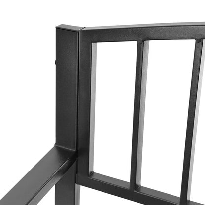 Havebænk 125x53 cm Sort Metal