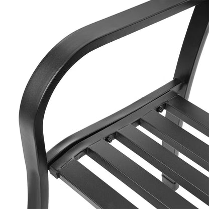 Havebænk 125x53 cm Sort Metal