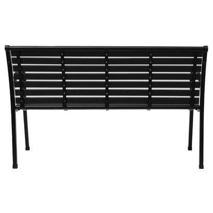 Havebænk 126x60 cm Sort Stål