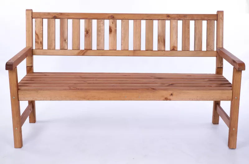 Havebænk 154x70 cm Brun Træ med Betræk