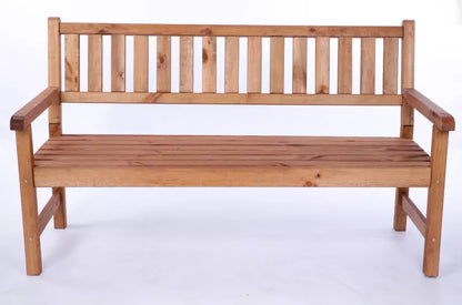 Havebænk 154x70 cm Brun Træ med Betræk