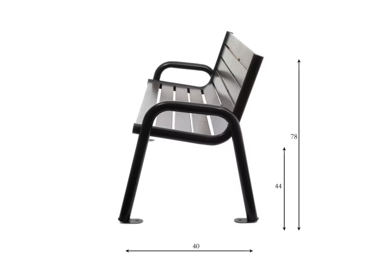 Havebænk 2003 170 cm Palisander Stål