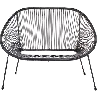 Havebænk Acapulco II 114 cm Sort Stål