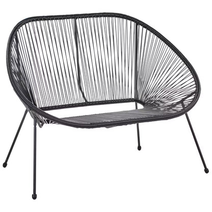 Havebænk Acapulco II 114 cm Sort Stål